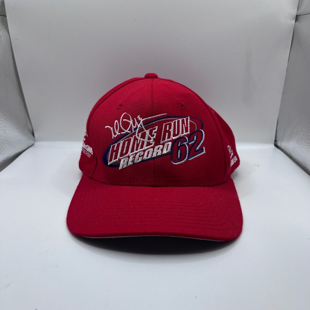 New Era Snapback Hat Mens OSFA Red Mark McGwire 62 Home Run Record Cardinals